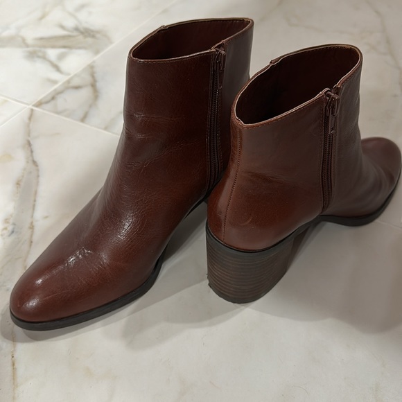 Enzo Angiolini boots genuine leather size 8 brown - Picture 1 of 4